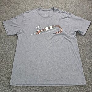 Simms Fishing Products Shirt Mens Large Gray Short Sleeve Hook Logo Outdoor